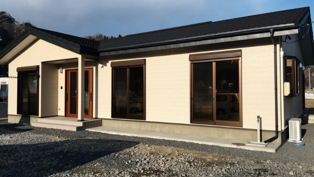 新築施工事例外観 釜石市片岸