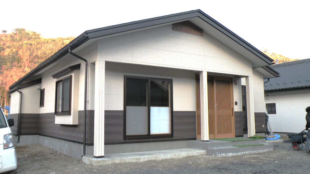 新築施工事例外観 釜石市鵜住居町